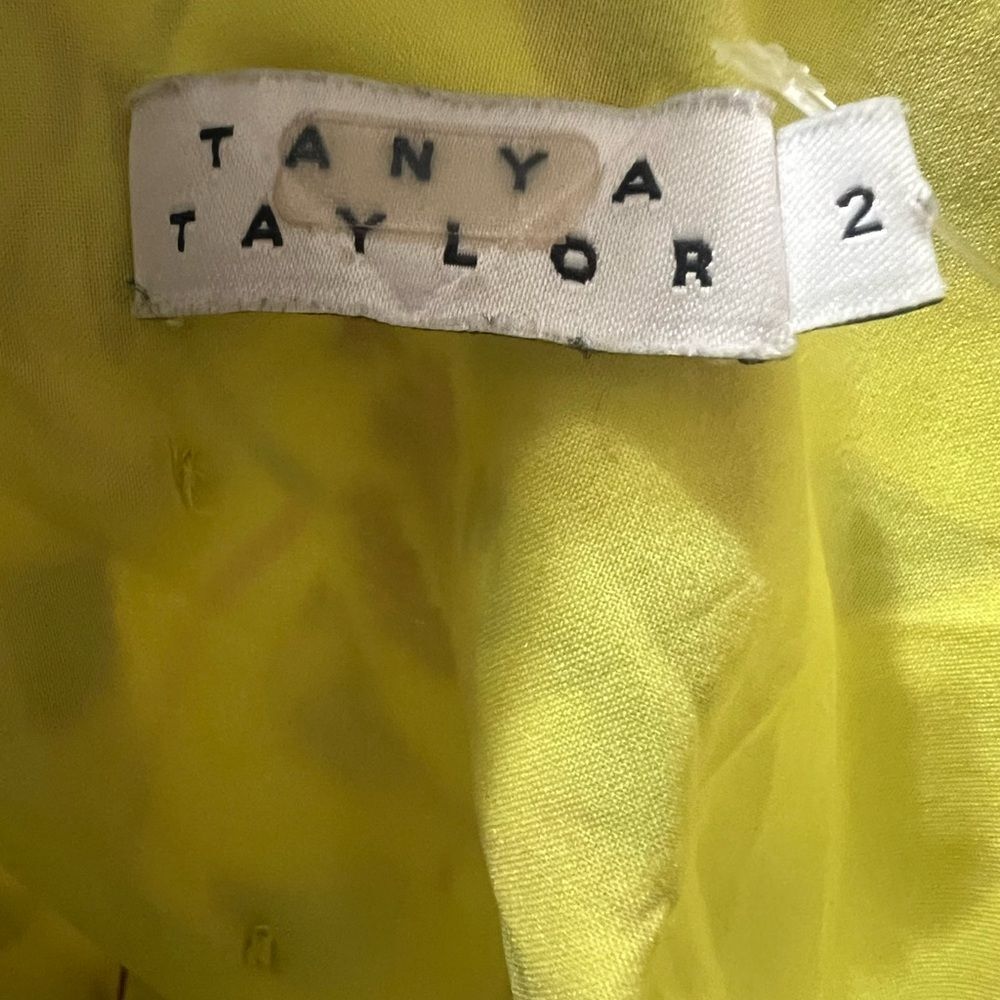 🦋Tanya Taylor Everly Lemon Garden Floral Silk Midi Sleeveless Dress Sz 2 (AA2) - Picture 8 of 10